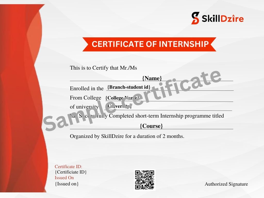 Sample Certificate